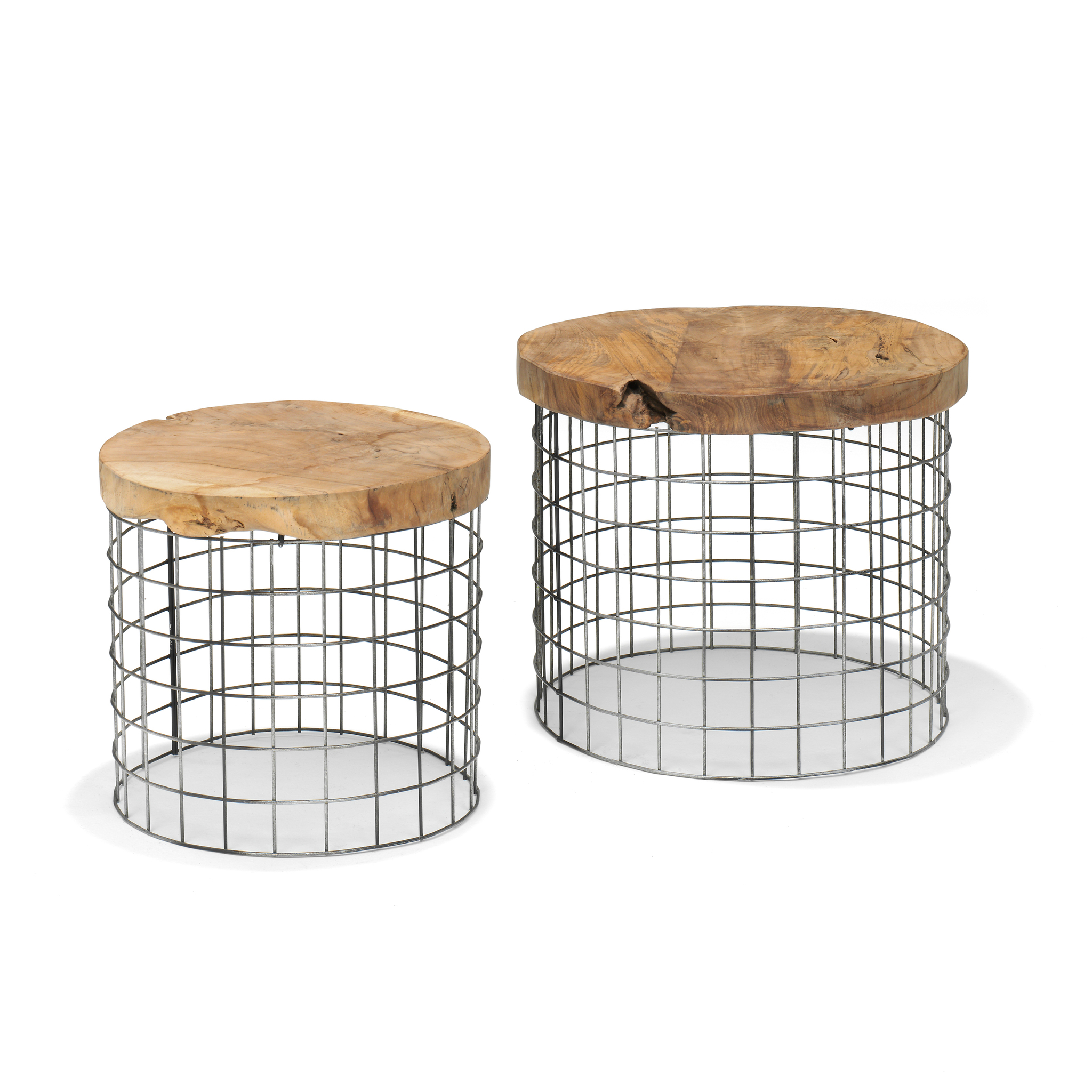 Salontafel Hero set 2 Delig zwart-Naturel Teak