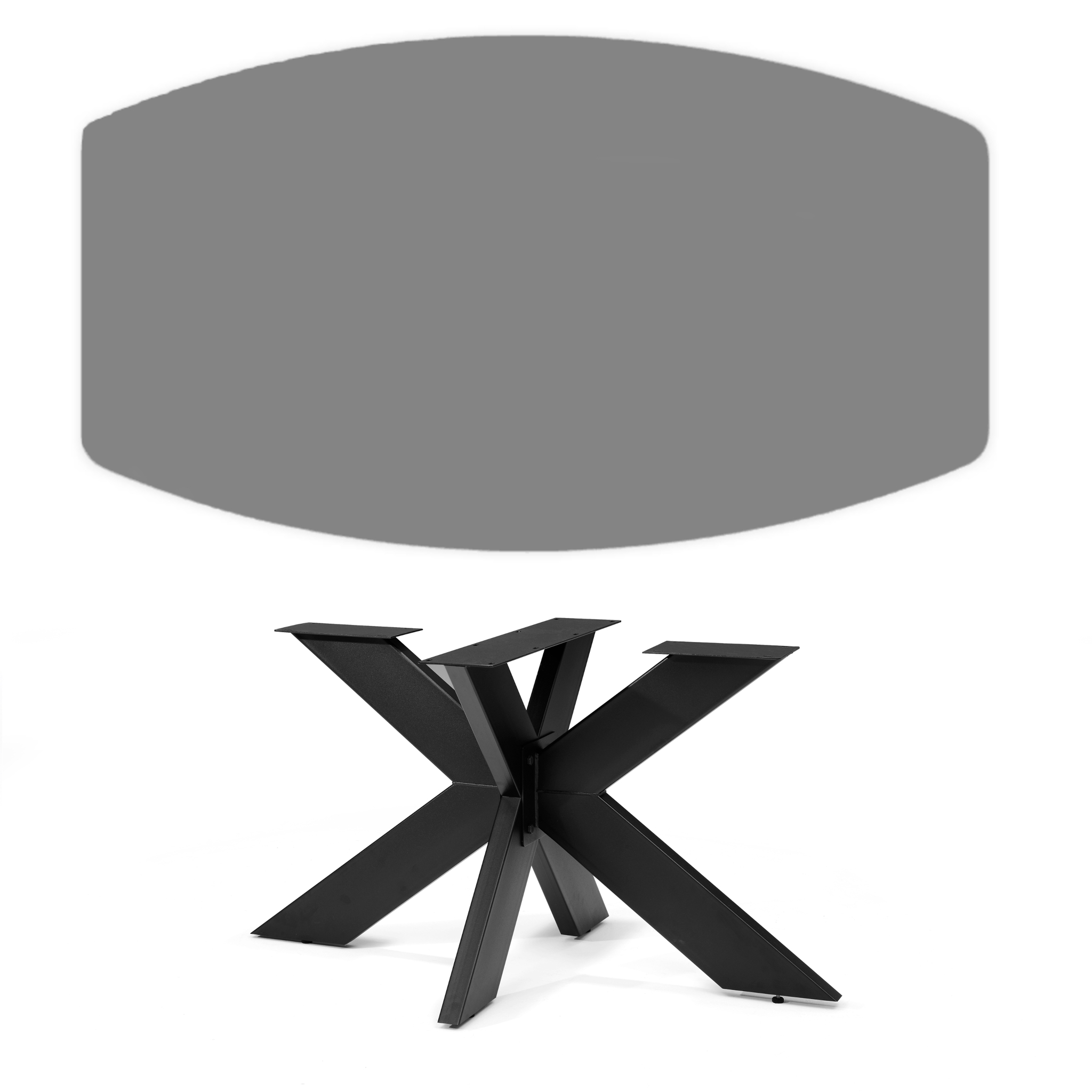 Switch eetkamertafel tonvormig 200X100 marmer + stellar