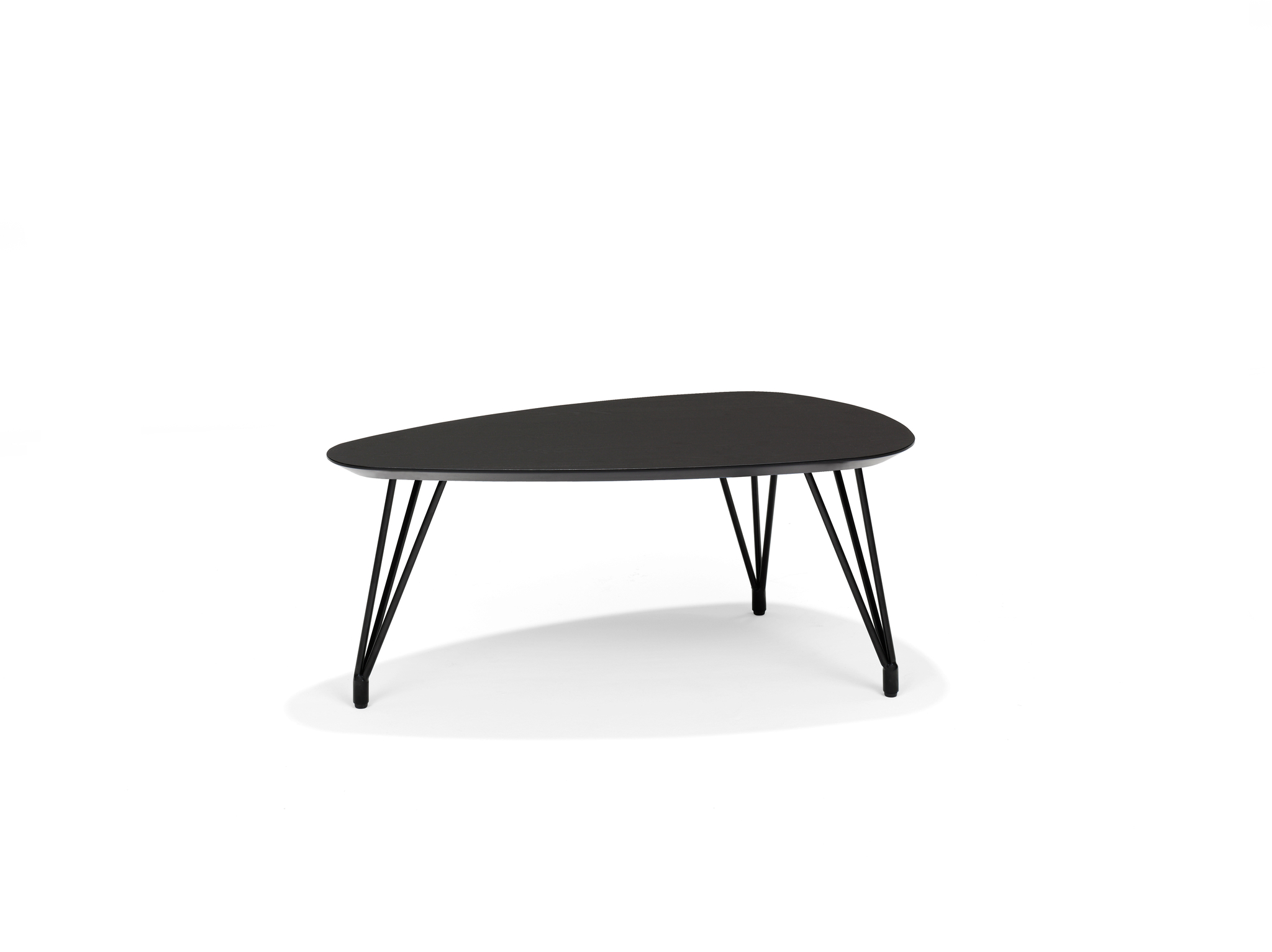 Salontafel SWITCH-TRIO - 95X55 Niervorm Zwart Eiken 40H