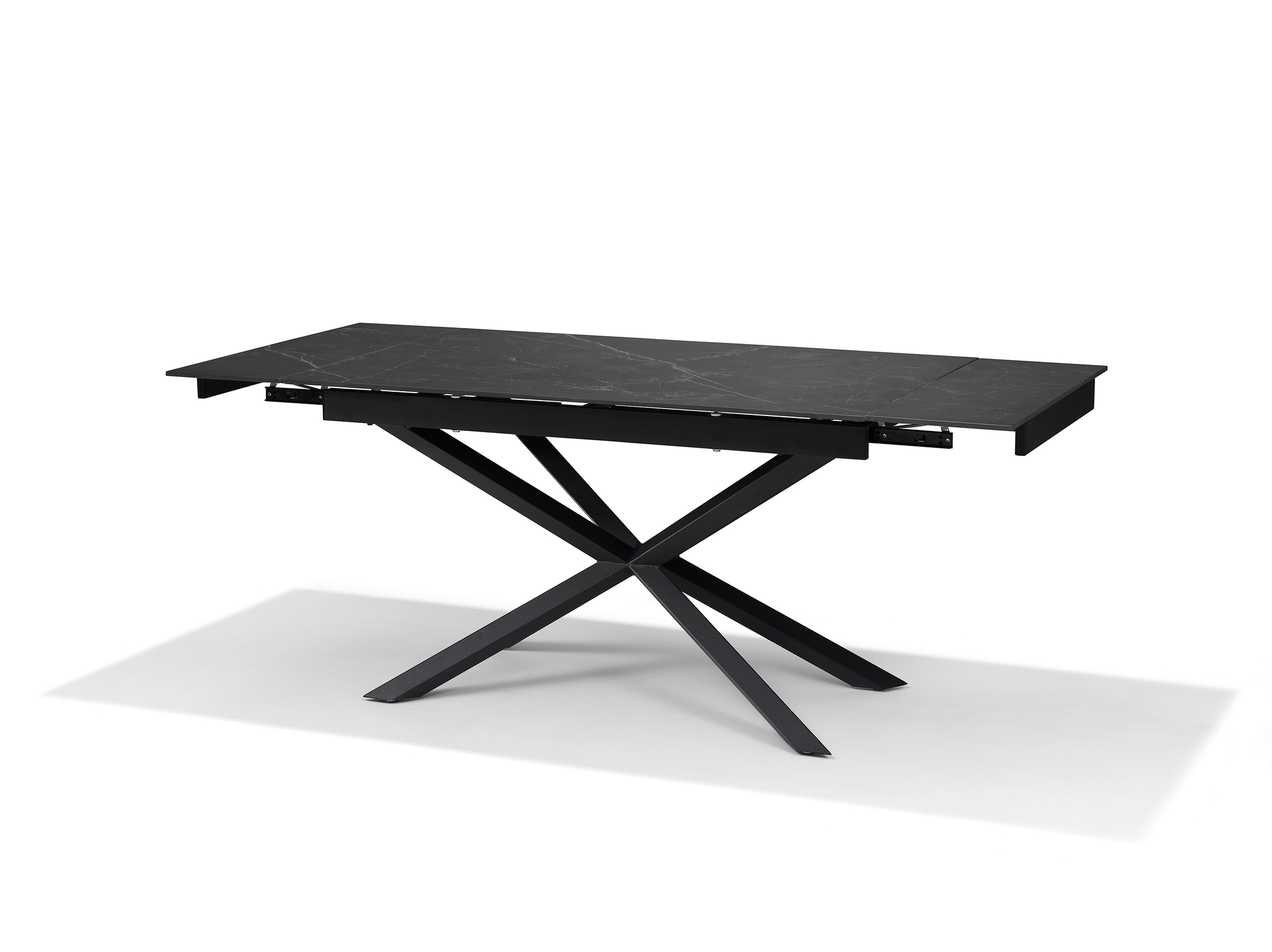 Reno Tafel - Zwart Deckstone 136-196X90 Uitschuifbaar
