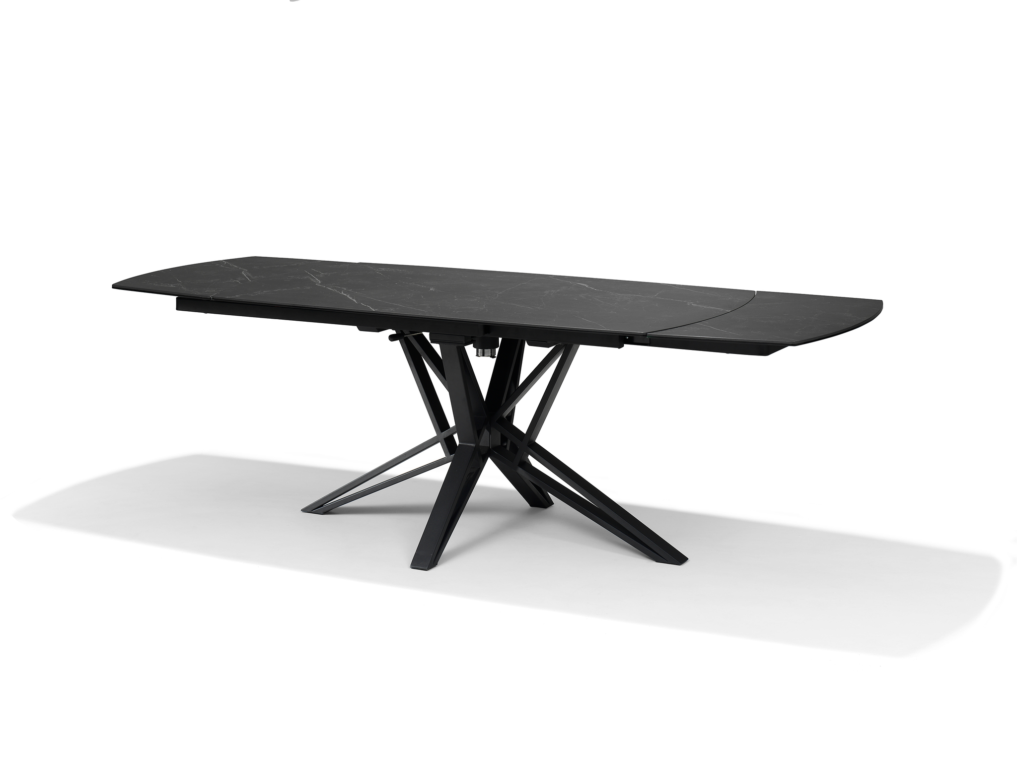 VEGAS Eetkamertafel Glas-Keramiek Taupe 160-240X90 Uitschuifbaar