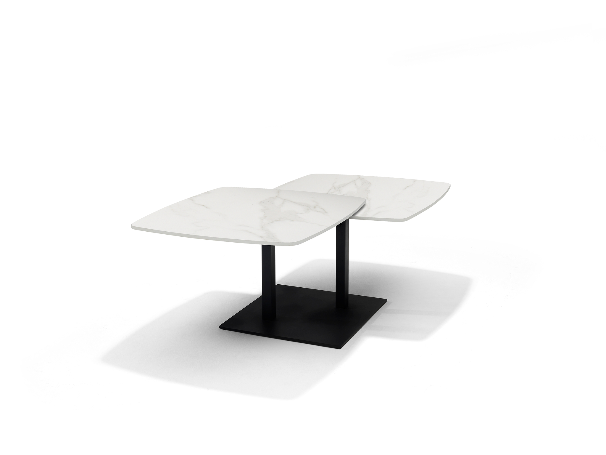 Gemini Salontafel - Wit Deckstone - 2 Bladen Schuifbaar