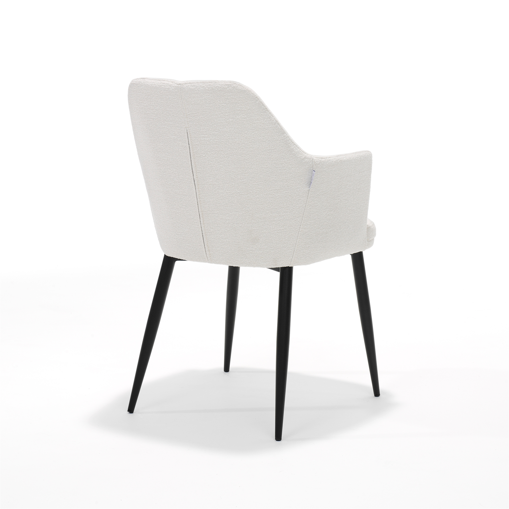 Calvin armstoel Stof Teddy Ivory