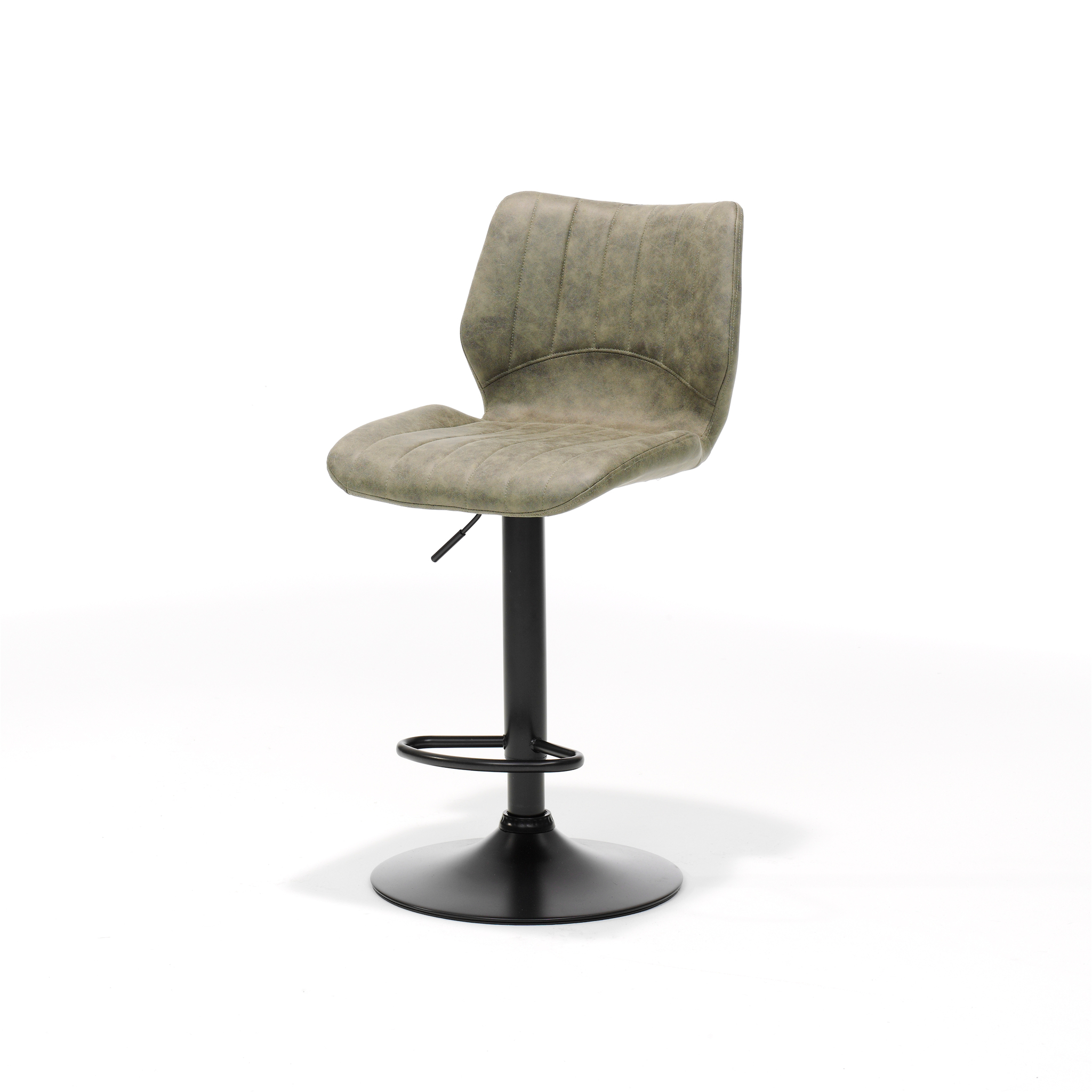 Barkruk Bobby zwart - Stof Soft Groen