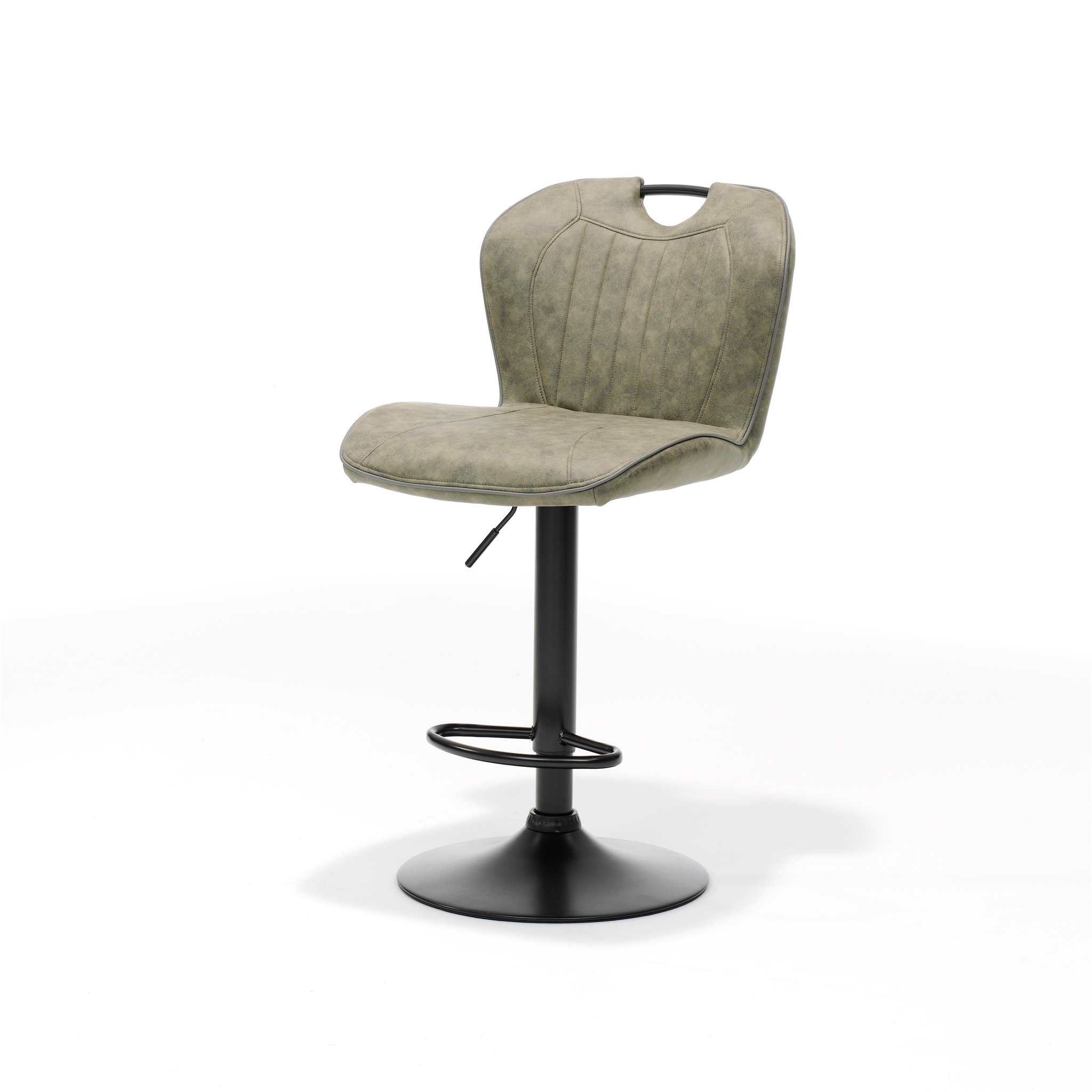 Barkruk Cordoba zwart - Stof Soft Groen