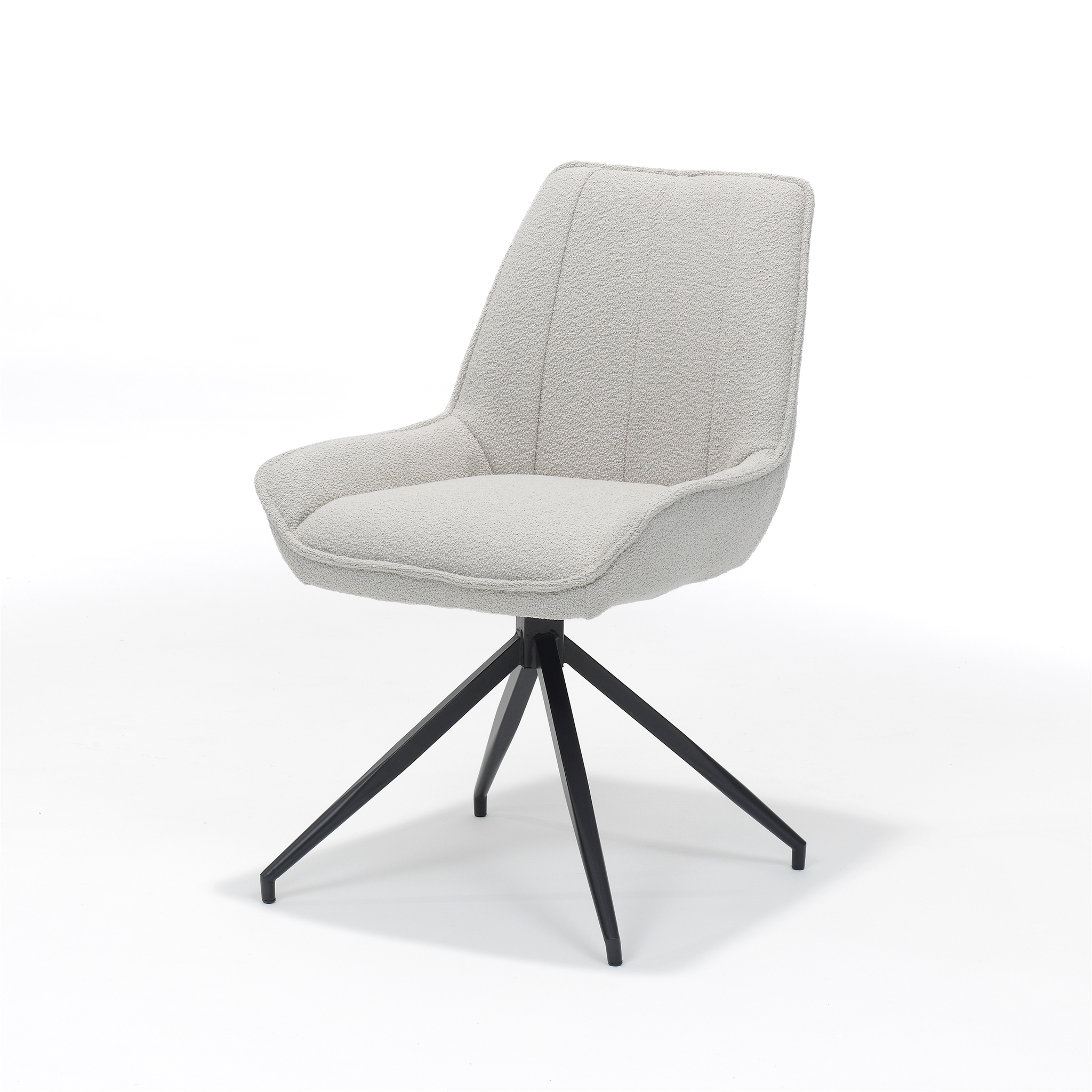 Montana stoel - Stof Teddy Clay - draaivoet zwart