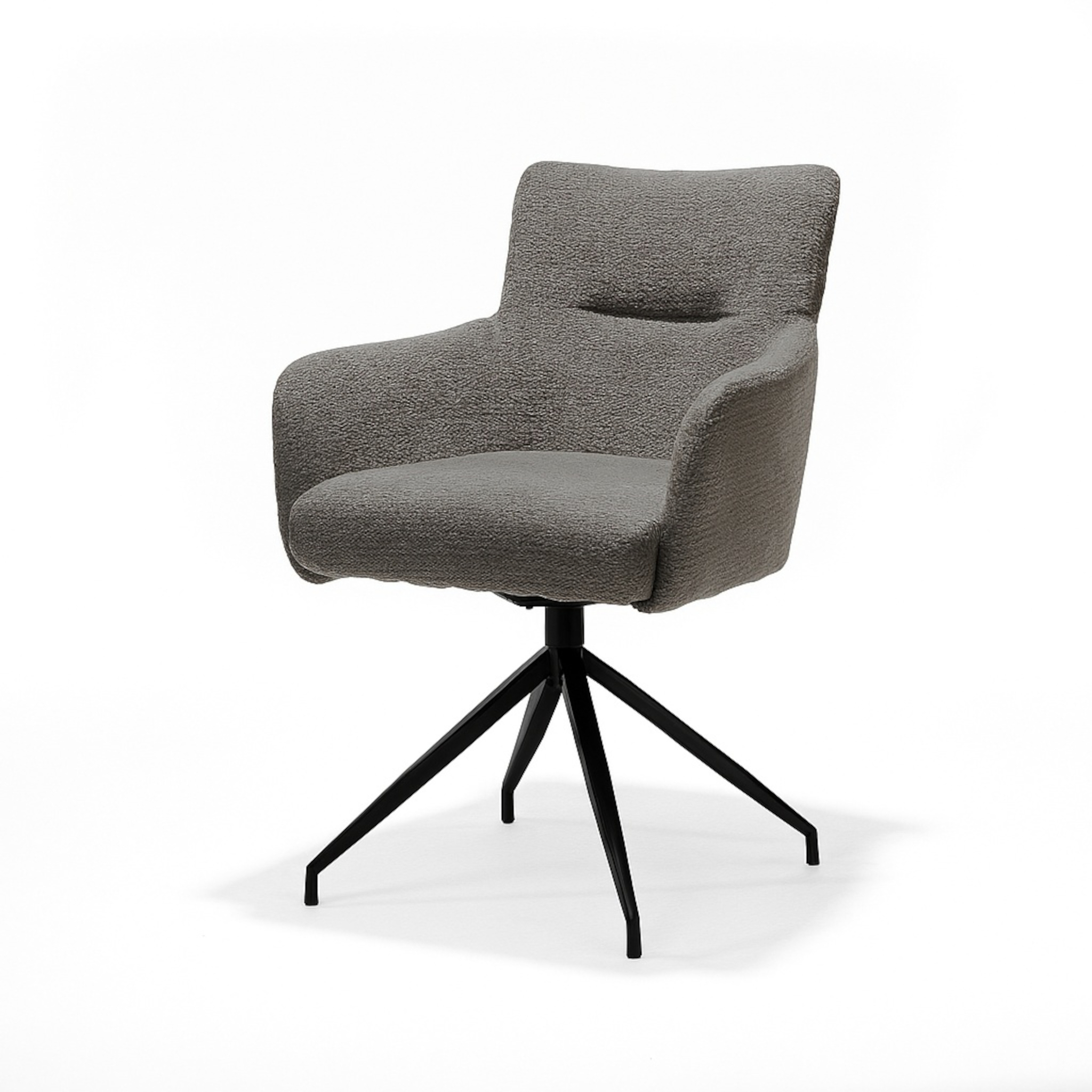 Joey armstoel Stof Retro Bliss Antraciet frame zwart