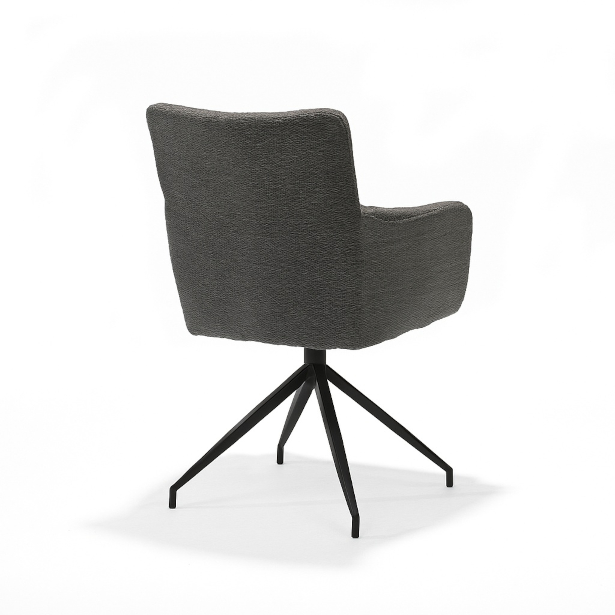 Joey armstoel Stof Retro Bliss Antraciet frame zwart