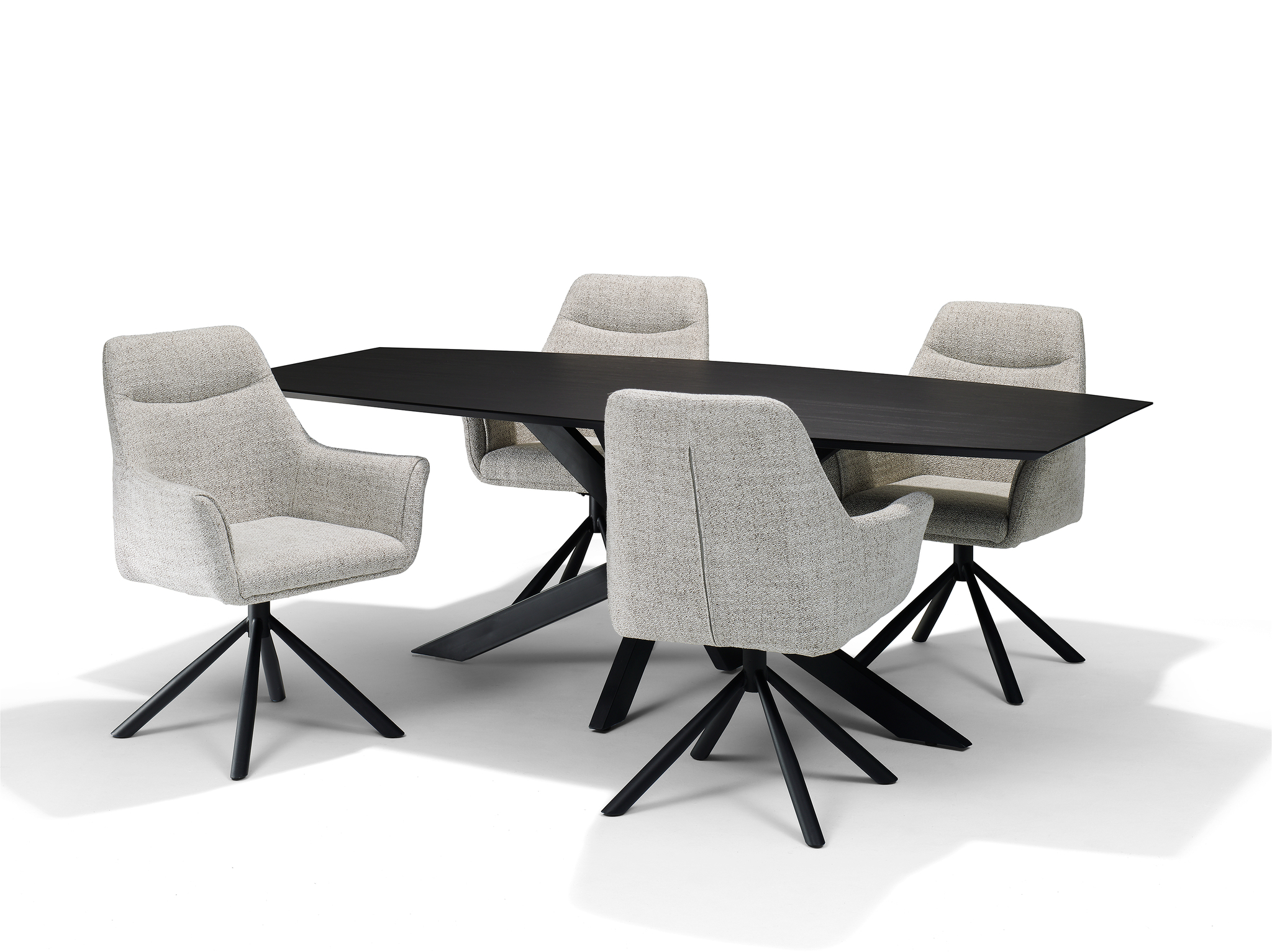 Boston armstoel - Stof Oasis Bisque