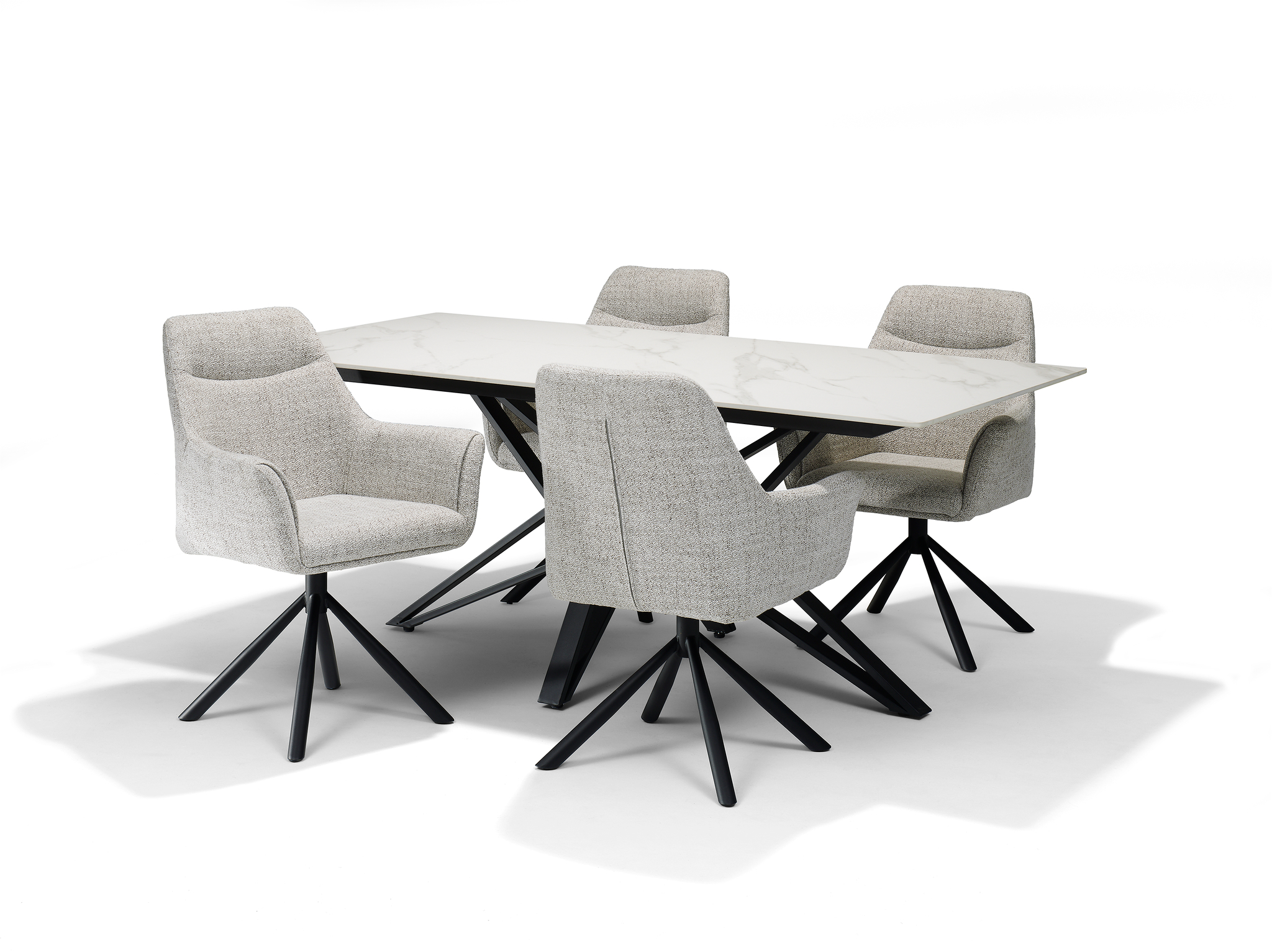 Boston armstoel - Stof Oasis Bisque