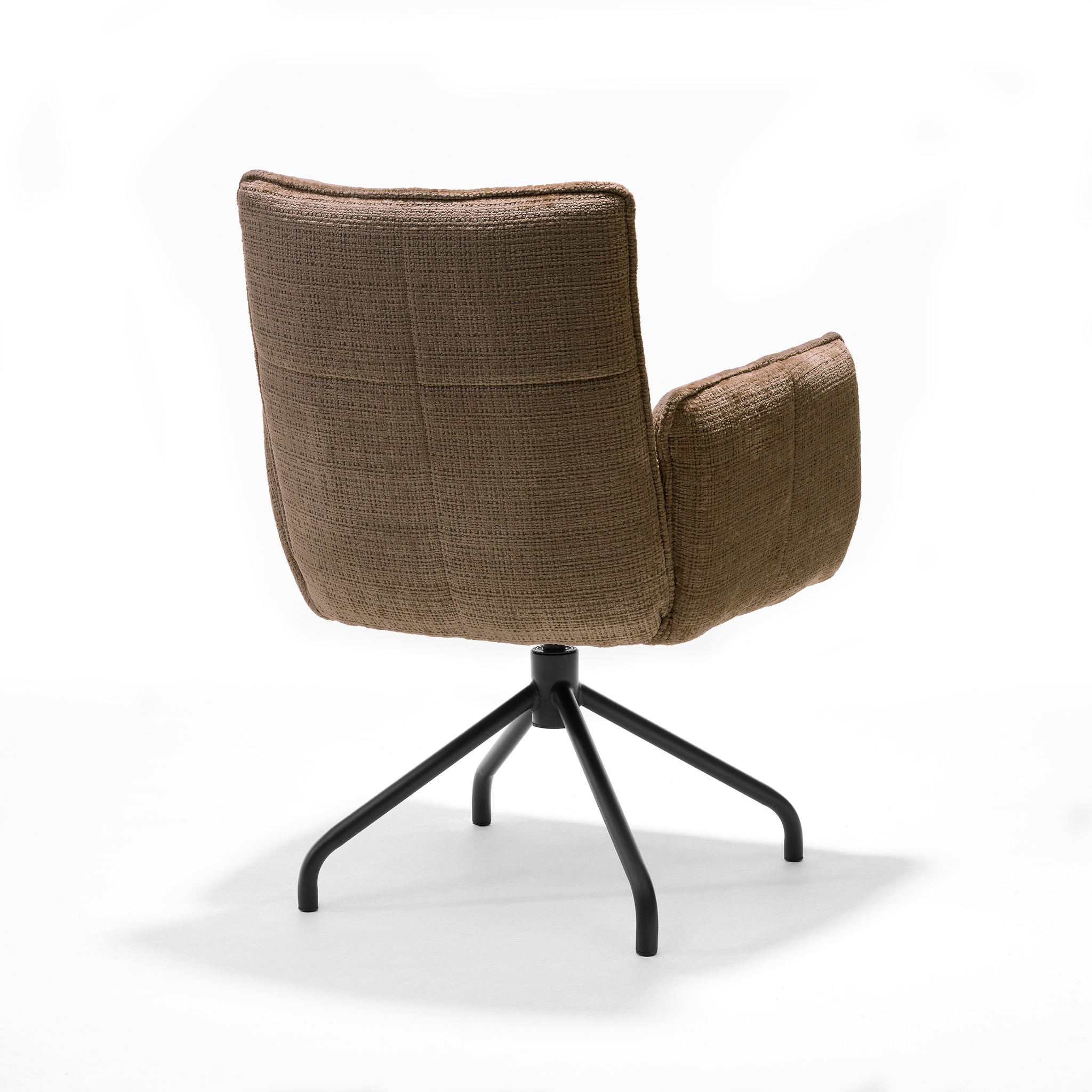 Nova armstoel Stof Cremona #18 Taupe - 360 Draaibaar frame zwart P14