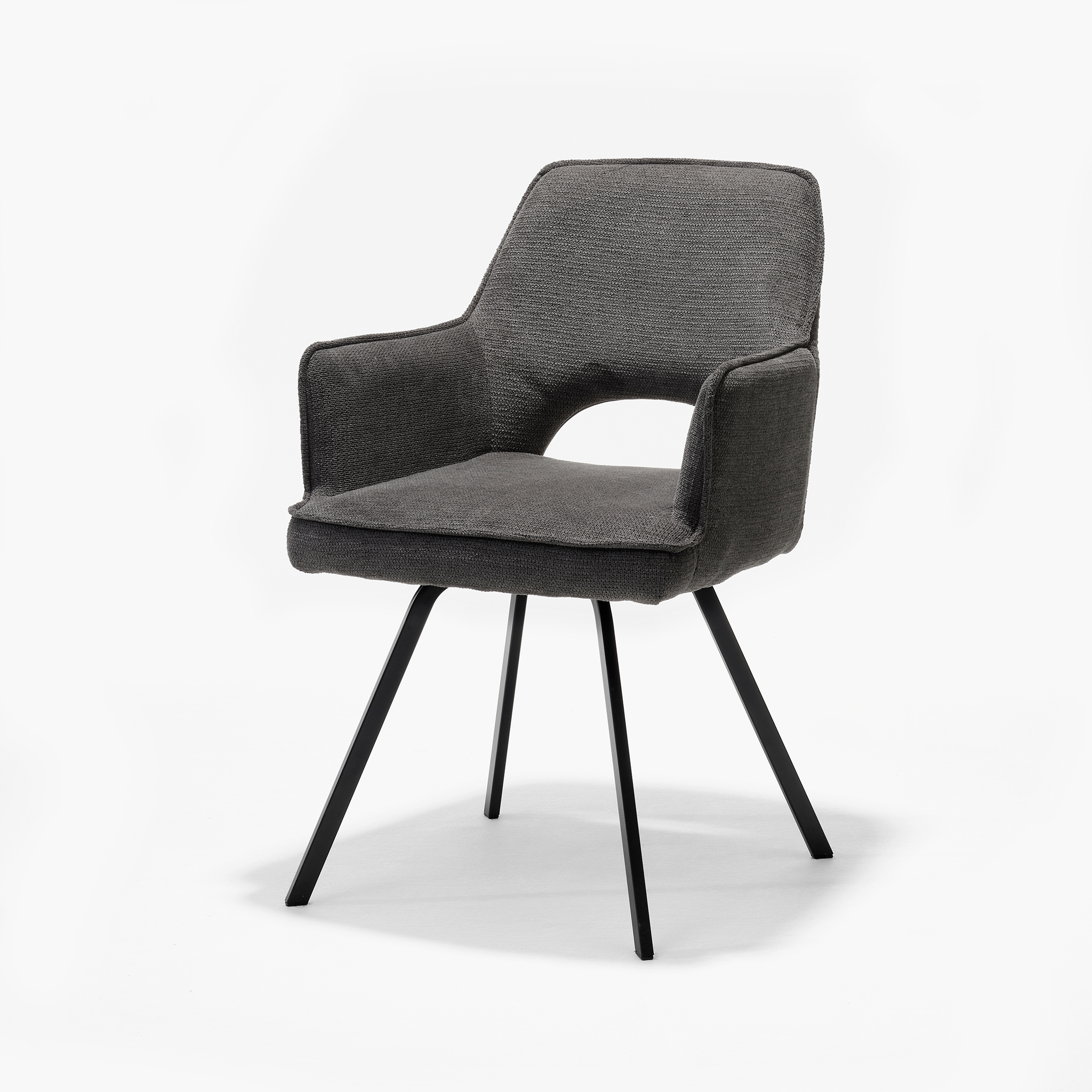 Jody armstoel Stof Aragon Antraciet