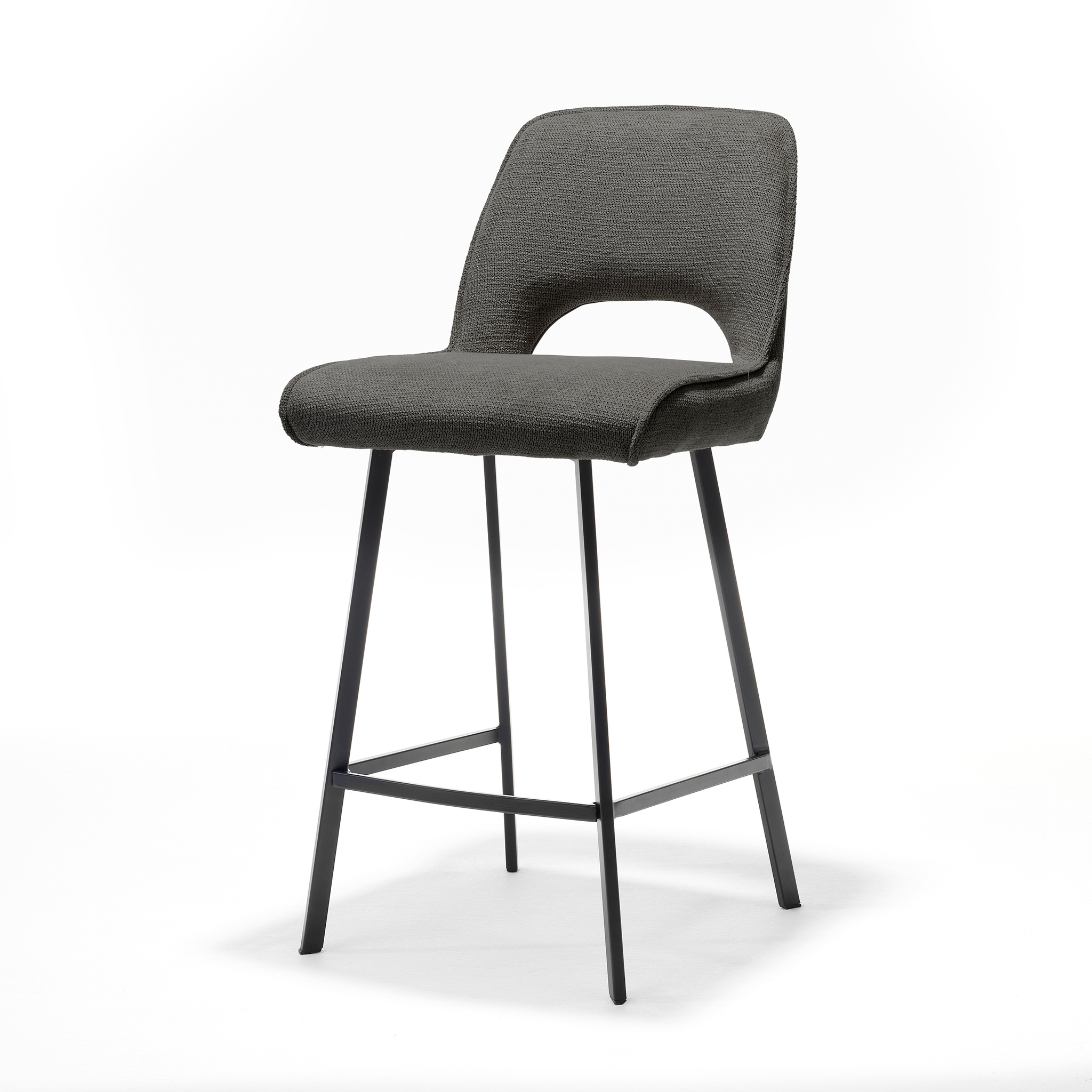 Jody barkruk Stof Aragon Antraciet