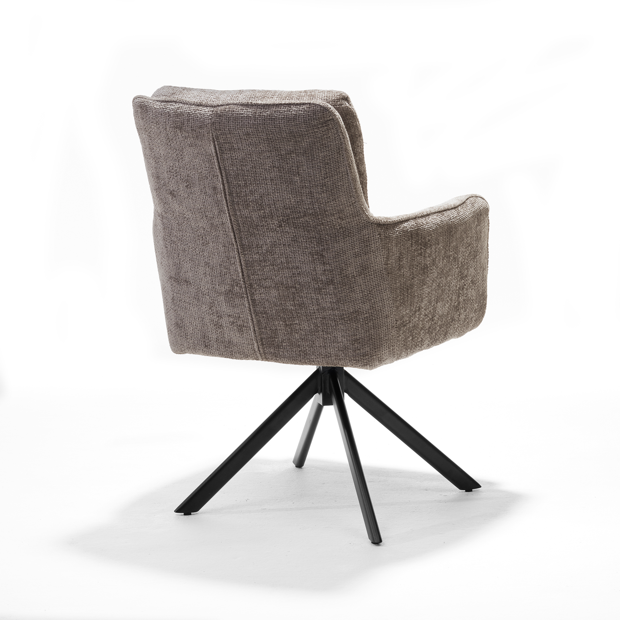 Alex armstoel Stof Cremona #04 Natural - 360 Draaibaar frame zwart A360